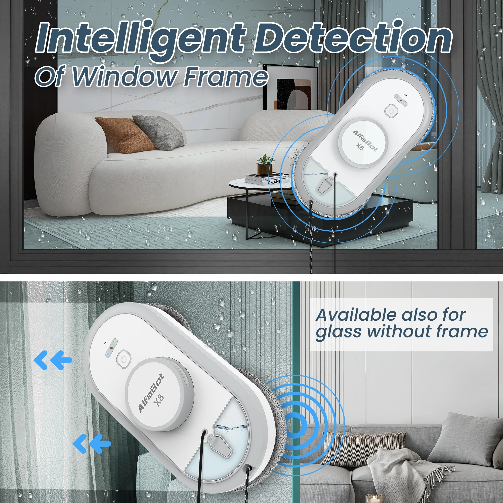 Alibaba.com: Alfabot X8 Window Cleaning Robot, smart app
