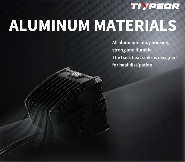 TIYPEOR Super Bright Work Light Upgrade Spotlight Spot Beam High Quality for Off-road ATV Fog Lamp Driving Auxiliary Headlight manufacture