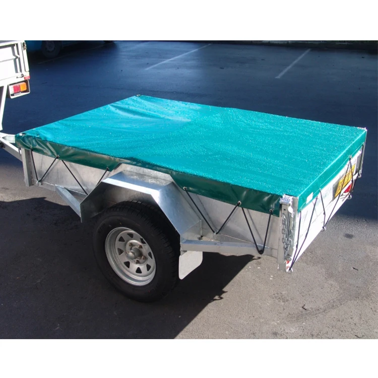 Customized 8x5 Waterproof PVC Tarpaulin Utility Trailer Covers Box Trailer Cage Trailer Canvas Cover with Fittings