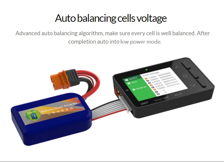 ISDT BG-8s BattGo Smart Battery Checker Balancer Receiver Signal Tester Quick Charge Function for RC Models Lipo Charging