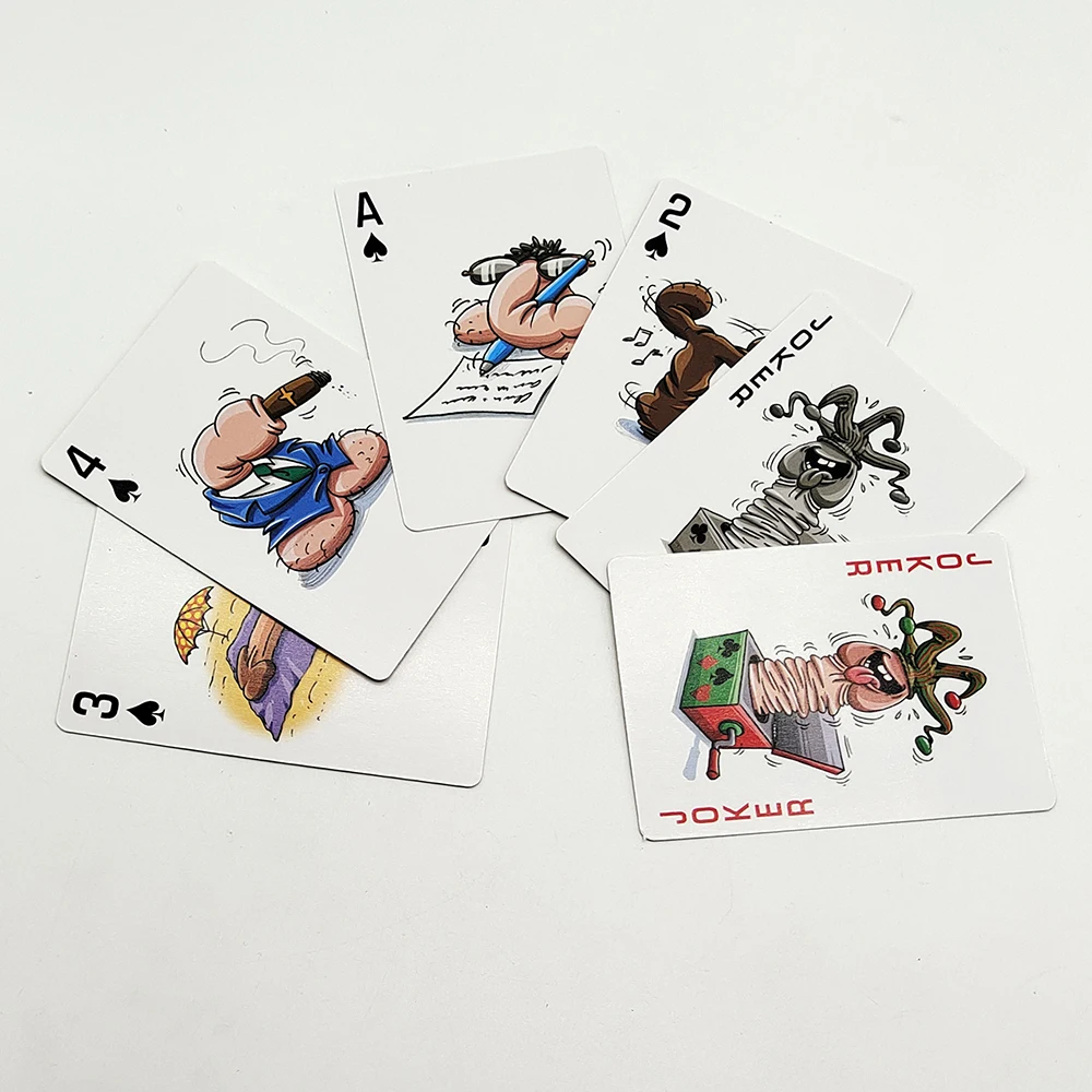 JP076 Factory Custom Sexy Adult Playing Cards Fancy Cartoon Sexy Poker Glossy Paper Surface Premium Quality