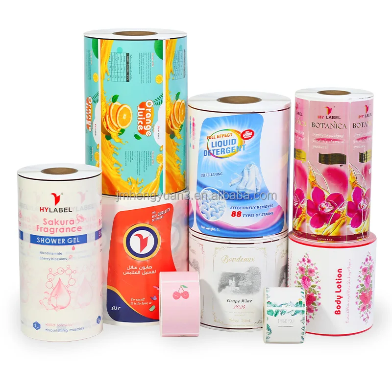 Custom Design Packaging Adhesive Paper Juice Bottle Label Beverage Bottle Label Packaging Sticker Food Beverage Label
