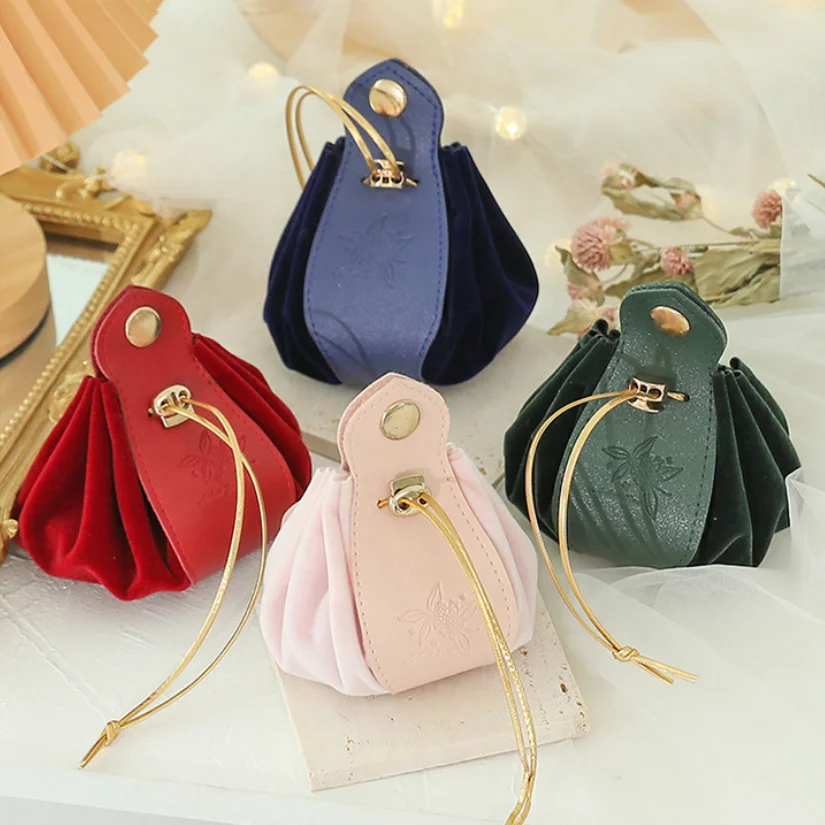 Logo Printed Wedding Candy Box Party Favor Package Pouch Islamic Eid  Promotion Gift Leather Wedding Gifts for Guests Souvenirs