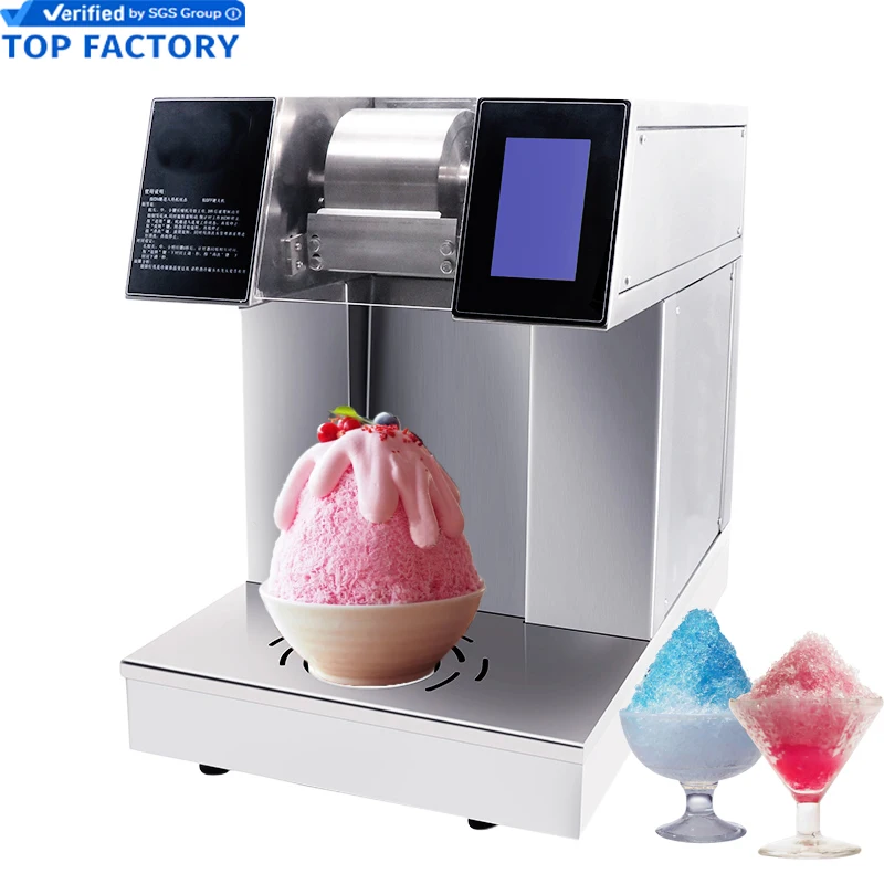 Commercial Air Cooling 160kg/24H Korea Bingsu Machine Snow Ice Maker Shaver  Machine Snowflake Ice Machine Continuous Ice Machine