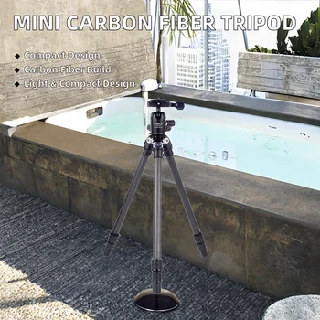 Professional Carbon Fiber Mini Lightweight Outdoor Travel Tripod detail image
