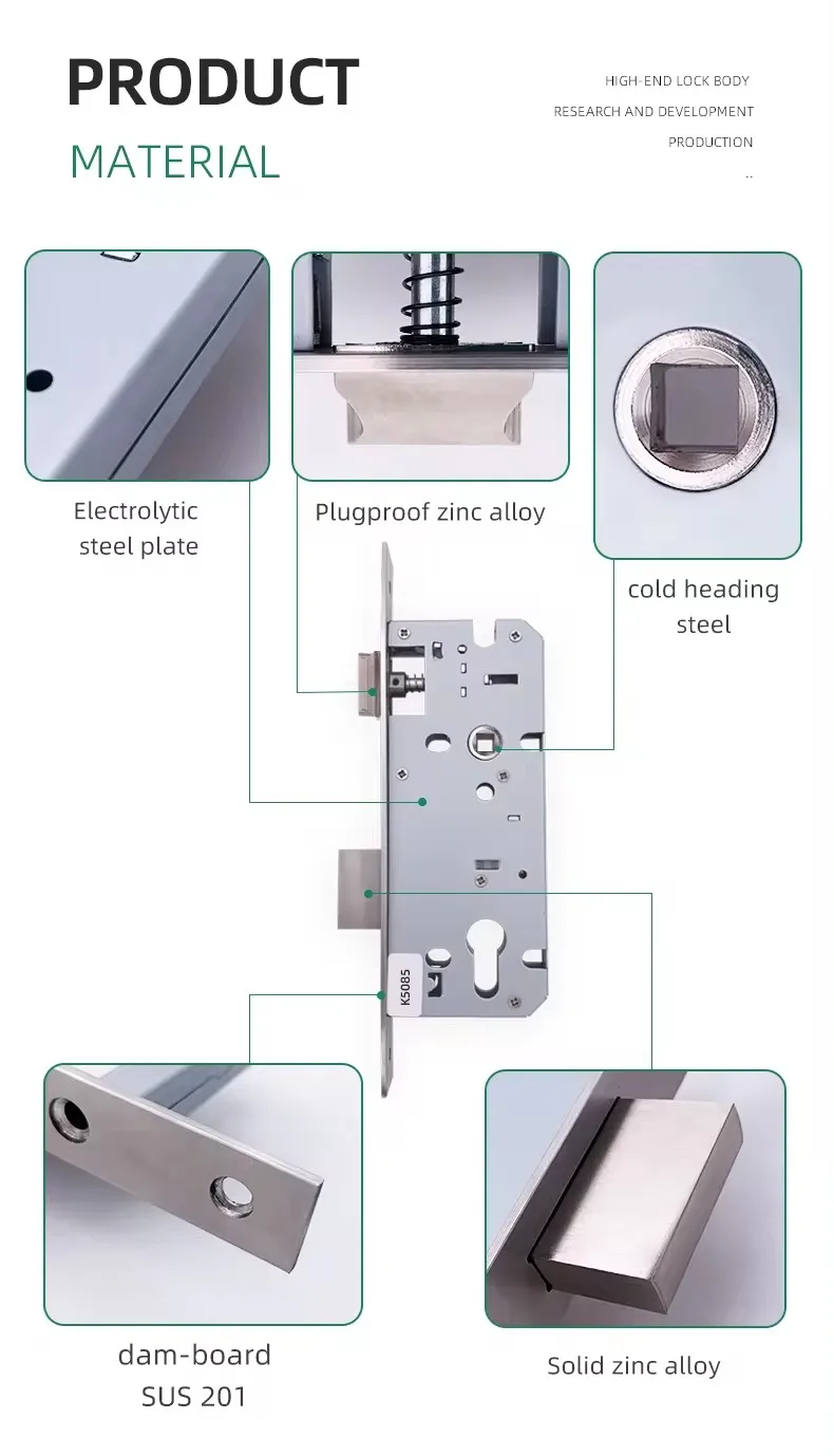 K5085 Standard High Safety Fire Resistant Stainless Steel Mortise And 