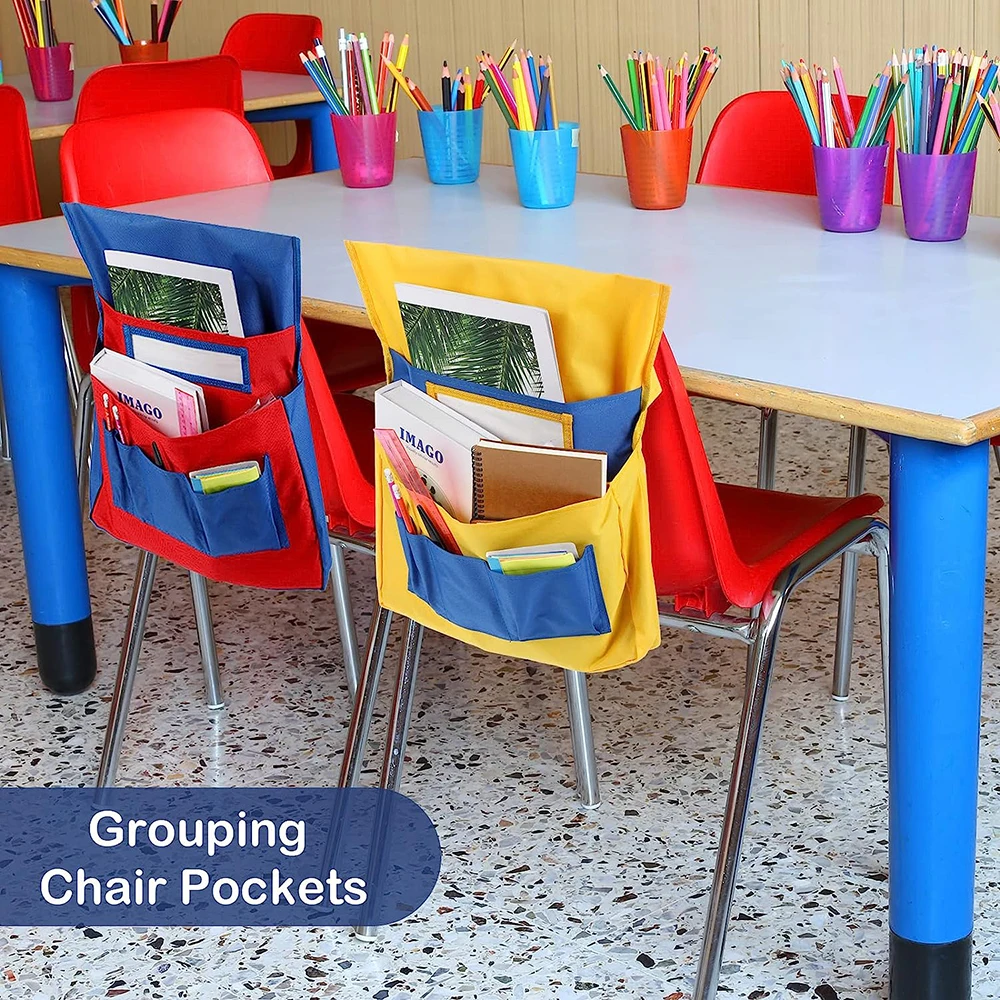 Wholesale Chairback Buddy Pocket Chart Yellow Classrooms Student Chair