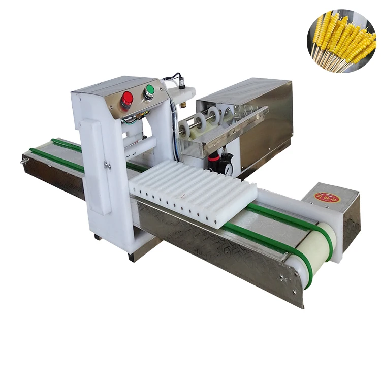 Commercial Wearing Machine To String Sausage Satay Kebab Meat Automatic Stainless Steel Snack Food Bbq Maker
