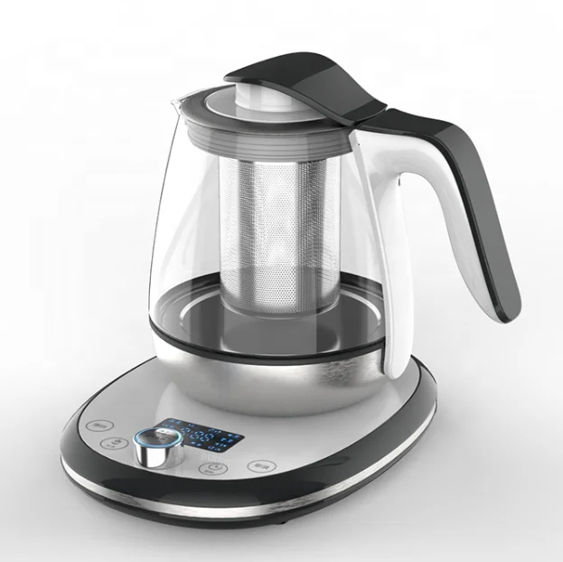 digital glass kettle with tea infuser