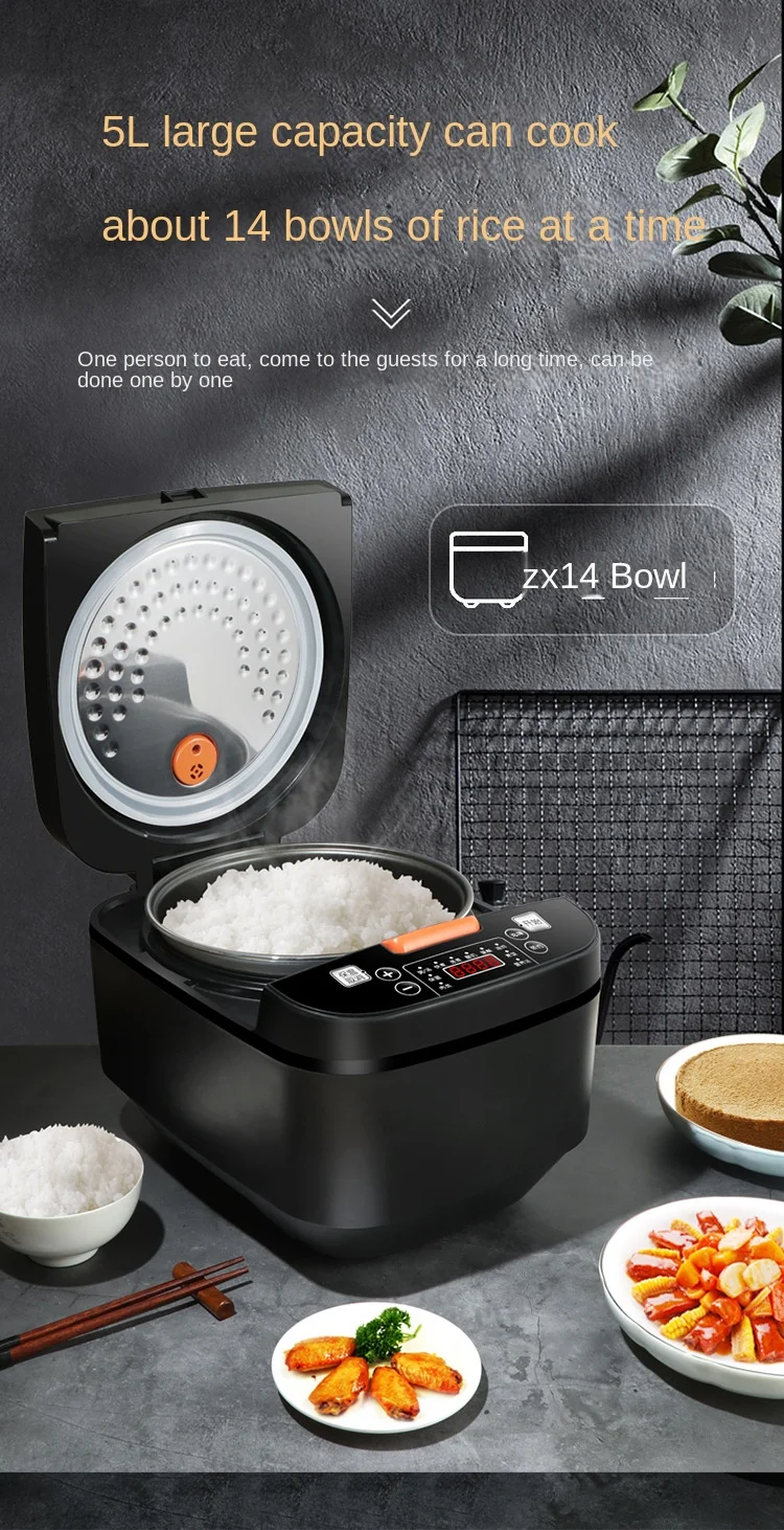 In stock Silver Crest 5L Automatic Smart Digital Touch LCD Multi Non-Stick Home Electric Digital Rice Cooker