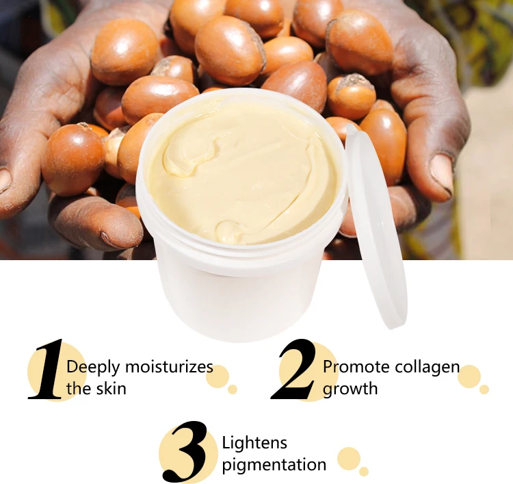 Factory 1kg Rich In Natural Shea Butter Glutathione Moisturizing Hydrating Anti-ultraviolet Whitening Cream For Glowing Skin