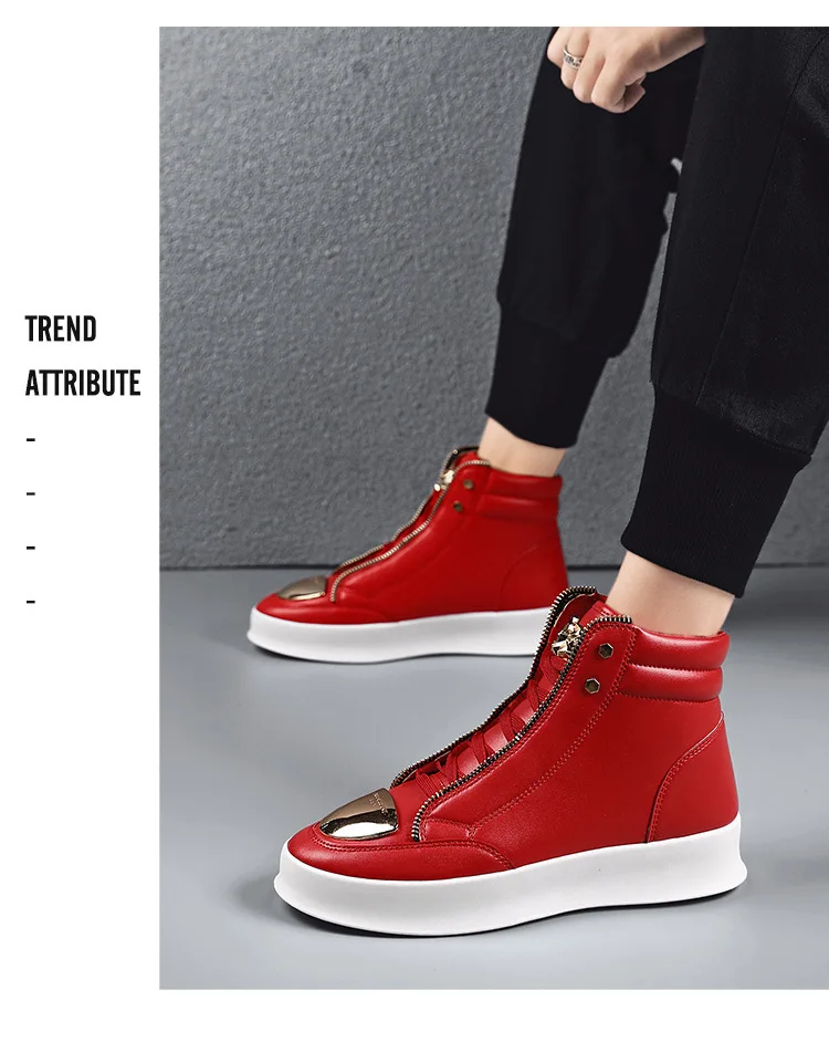 Customized Fashionable Men's Shoes Korean Casual High Top Sports Shoes ...