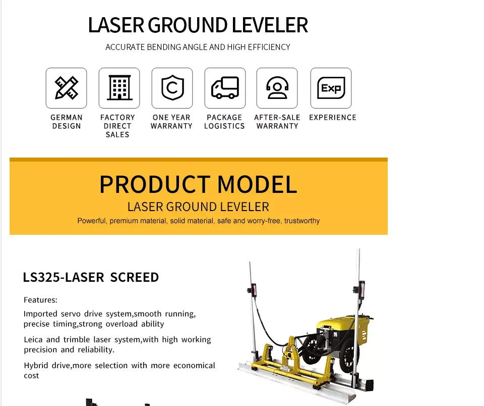 High Quality Concrete Laser Screed Machine for sale self leveling laser screed machine laser land leveling machines