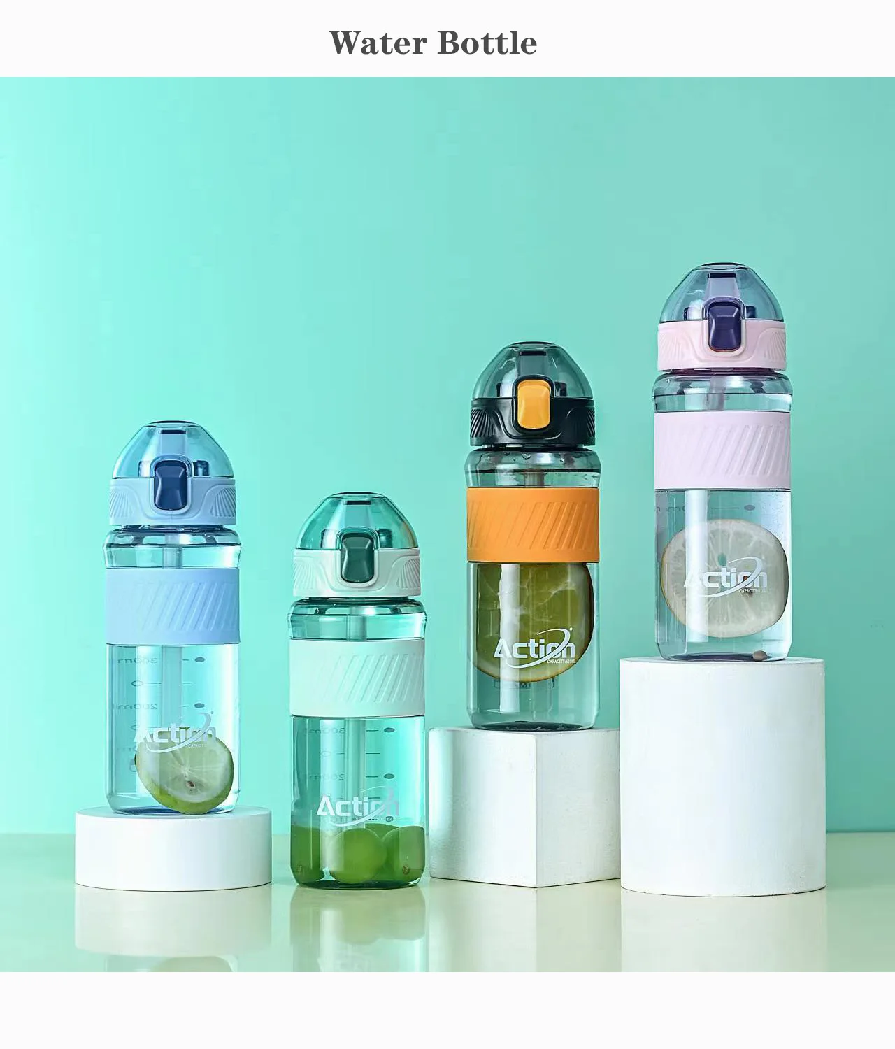Wholesale Plastic Water Bottle With Straw Sports Pc Bottle Child Adult