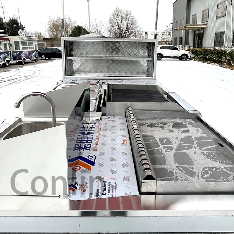 Mobile Falafel Cart Food Cart With Fryer Grill Doner Kebab Mobile Food Carts for Sale