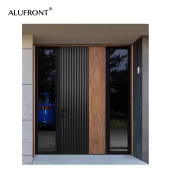 Customized Modern Security Aluminum Entrance Door Exterior Doors Entrance Pivot Door for Villas