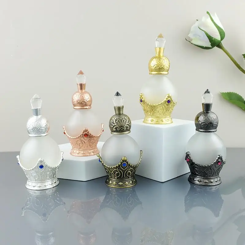 Dubai Middle East Perfume Oil Glass Bottle Light Fragrance Fresh Desert Flower Arabian Metal Essential Oil Health Beauty