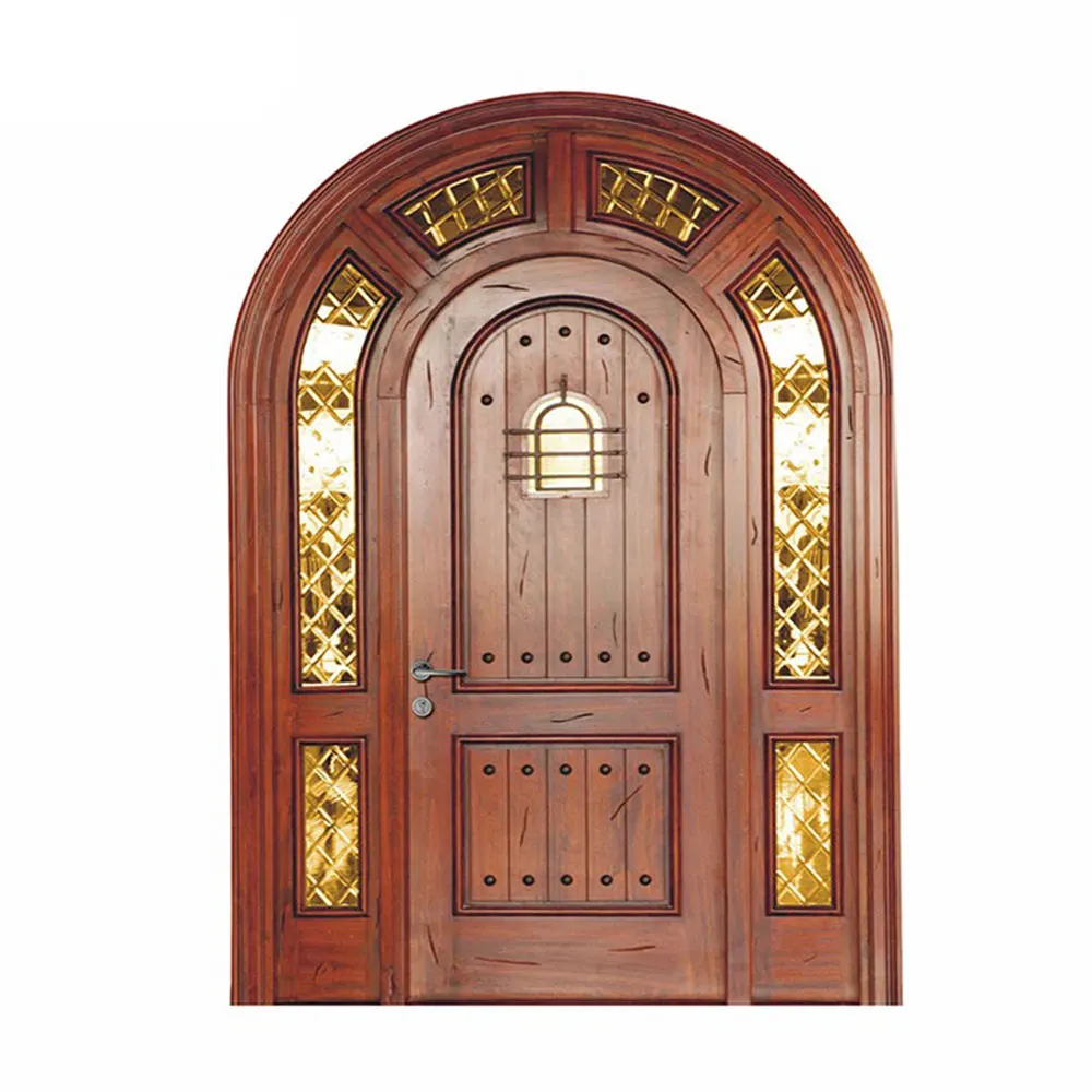 Wood Entry Villa Door Arched Luxury Design Round Top Main Entrance Door With Sidelights Buy Main Entrance Door Design Main Door Design Entance Door Design Product On Alibaba Com