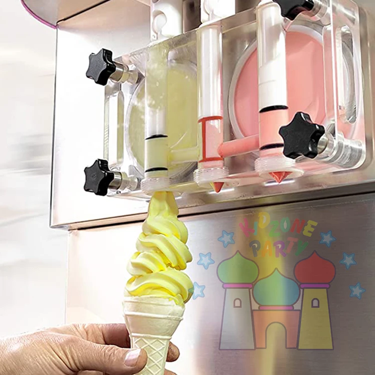 Коммерческий охлаждаемый прозрачный смешанный ароматизатор пять мягких ароматизаторов аппарат для производства йогурта мороженого