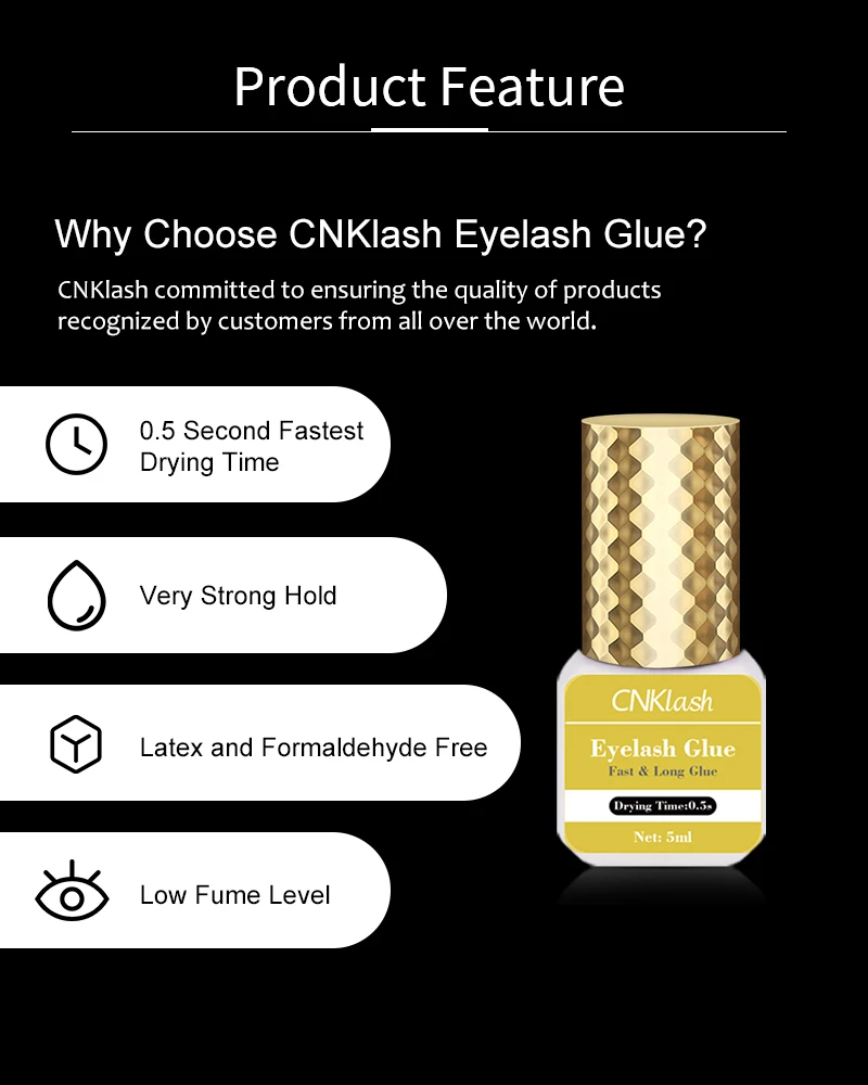 Low Humidity 0.30.5s Strong Low Smell Waterproof Lash Glue Fast Drying