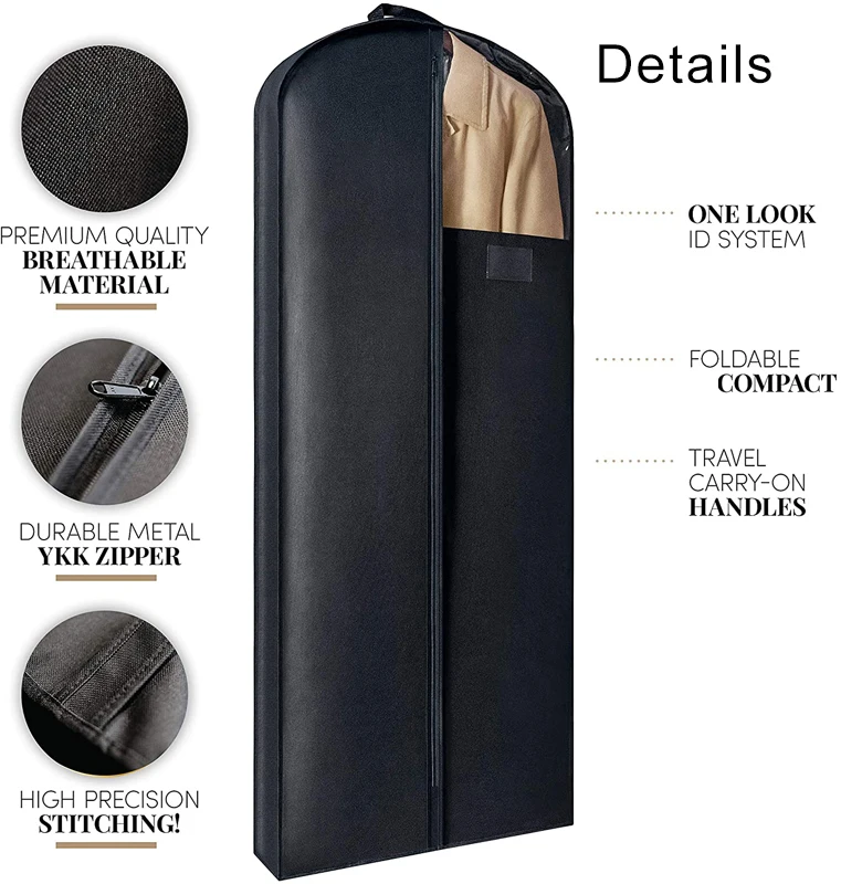 Водостойкий чехол для дорожных костюмов, роскошная сумка для хранения одежды, подвесной складной чехол для путешествий и гардероба, защитный чехол для одежды