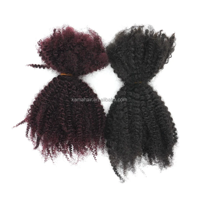 KAMA Natural Remy Brazilian 4C 100% Human Hair Afro Kinky Bulk for Braiding and Micro Twist