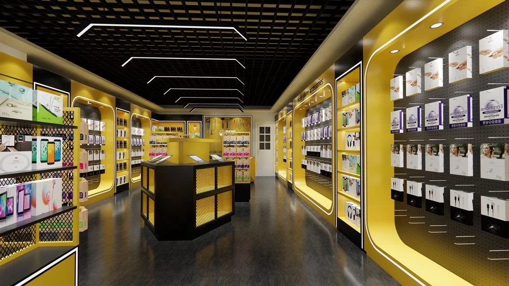Electronics Showroom Design Mobile Shop Counters Mobile Phone Store Interior Design Decoration for Mobile Shop
