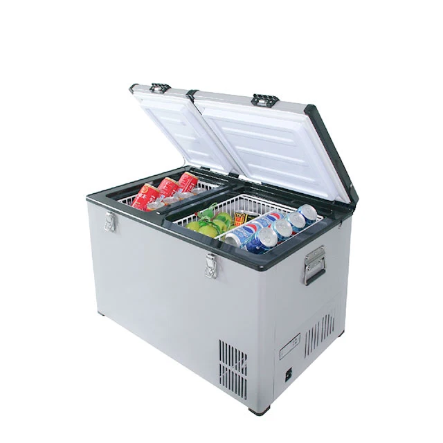 Car Freezer Portable Freezer With Casters Ac/dc Mini Cooler 66l Dual