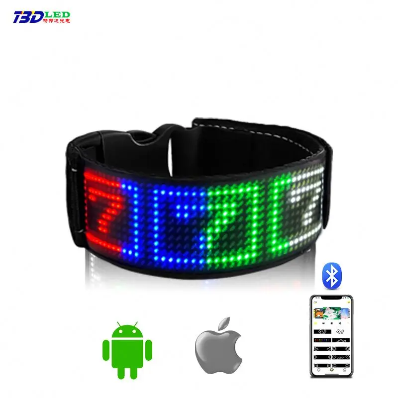 Original Factory APP Control USB Rechargeable Safety Running LED Band Flashing LED Light Sports Armband LED Band