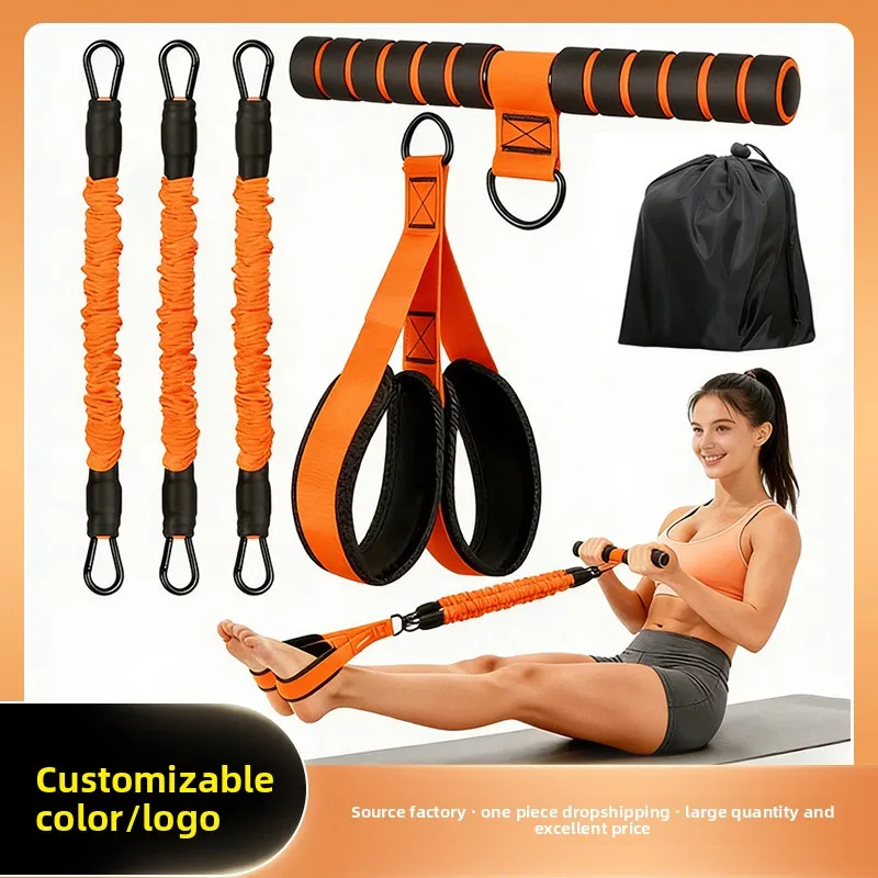 Foldable Pedal Resistance Trainer Sit-up Assist Fitness Device Home Elastic Rope product detail 3