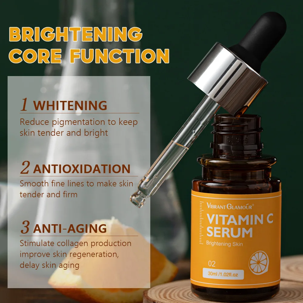 VIBRANT GLAMOUR Moisturizing Anti Aging Brightening Vitamin C Skin Care Serum for Dark Spots
