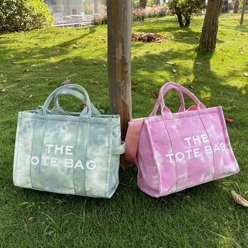 Best Selling Fashionable Heavy Canvas Women Tie dye Shopping Tote Bag