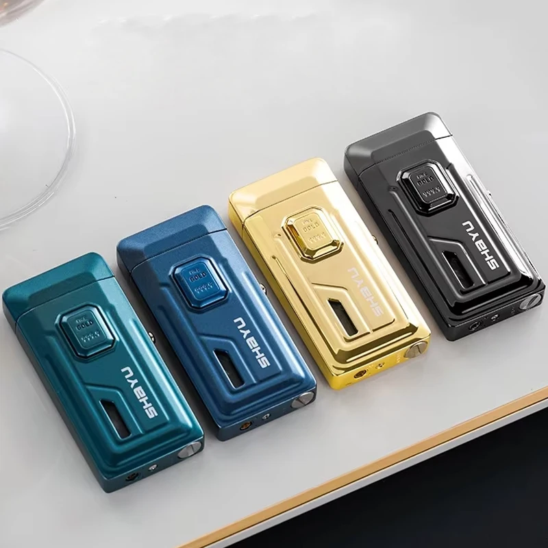 Telescopic Double Flame Butane Gas Lighter Windproof Red Jet Flame and Can  Prolong the Soft Flame Lighter