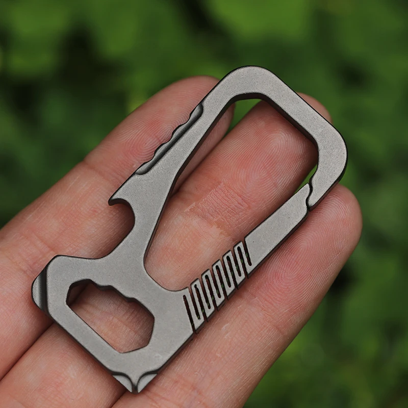 KeyUnity Clip porte-clés mousqueton en titane, organisateur de porte-clés EDC à dégagement