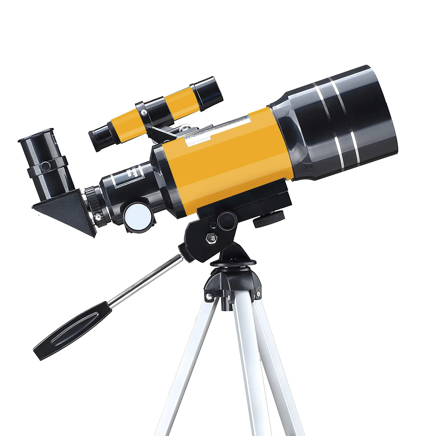 Silver 70mm Aperture 300mm AZ Mount Telescopes for Adults Kids A Phone Adapter Telescopes for Astronomy Beginners Adults Astronomical Refractor Telescope with F30070 High Bracket 