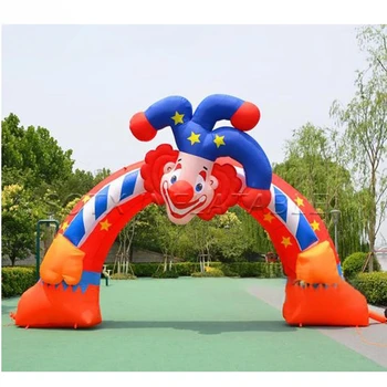 Outdoor Inflatable Clown Arch Circus Entry Decor Giant Clown Model Entrance Archway Welcome Door Gate For Halloween Decoration