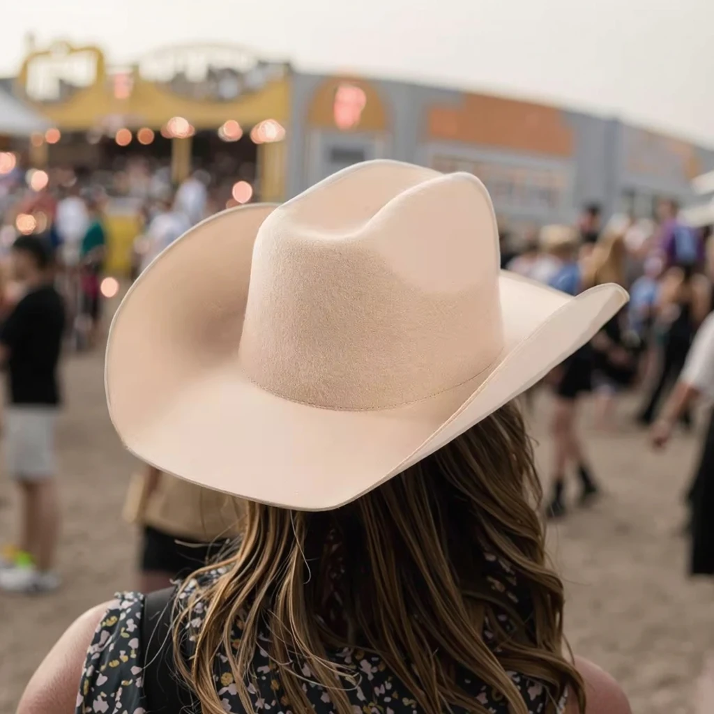 Custom Blank Wool Felt Cowboy Hats High Quality Versatile