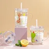 Patterned mixed silicone straws