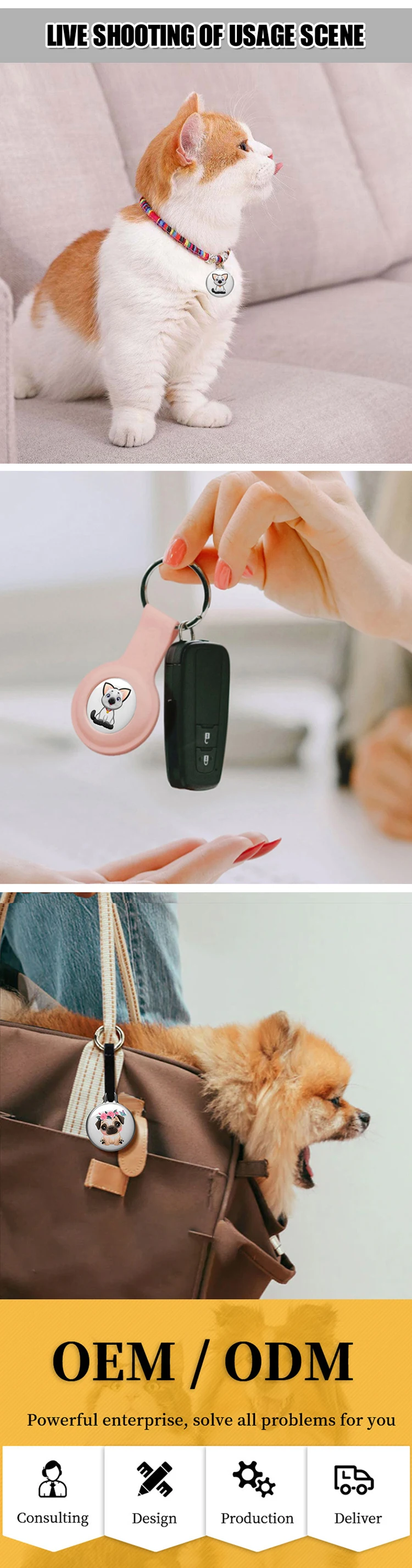 Gps Tracker Tag For Dogs Animal Tracking Locator Quality Airtags Gps