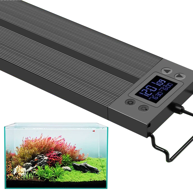 Smart Freshwater Planted Spectrum High Frequency with Battery 12-55 Inch Led Aquarium Light WRGB Luminous with Controller
