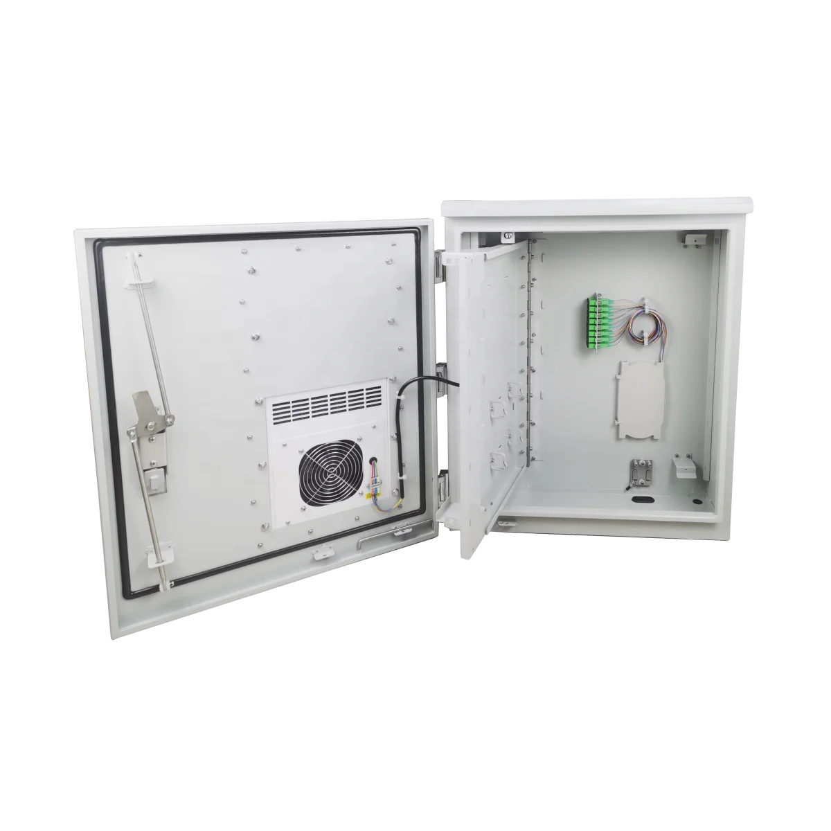 Outdoor FTTH Telecom Cabinet for Fiber Network 1U Height with IP65 Waterproof SC LC Optical Fiber Connectors Used for OLT ODF