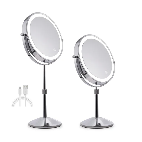 Height Adjustable 8" Makeup Rechargeable Mirror With Lights Buy