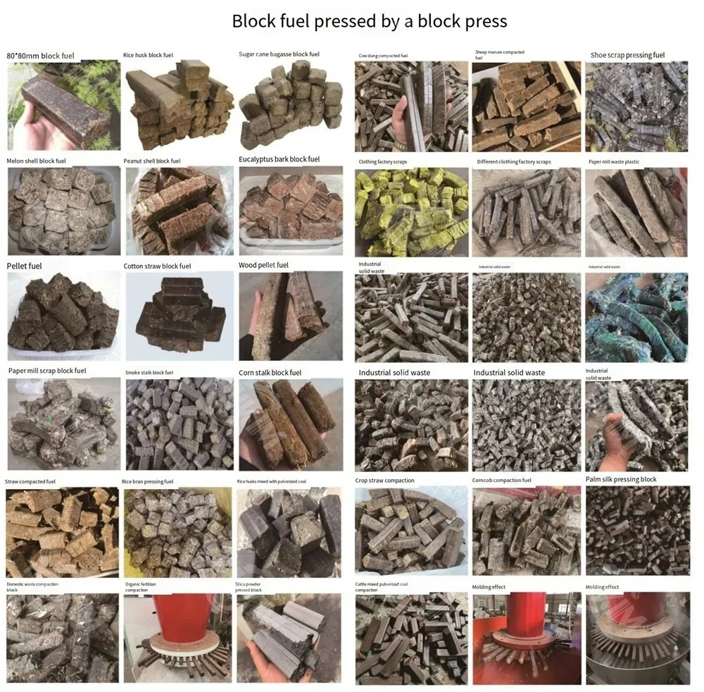 product-1-1 Plastic RDF Refuse Derived Fuel Cube Briquette Press Machine Solid Waste Cloth Pellet Making Machine for Recycle