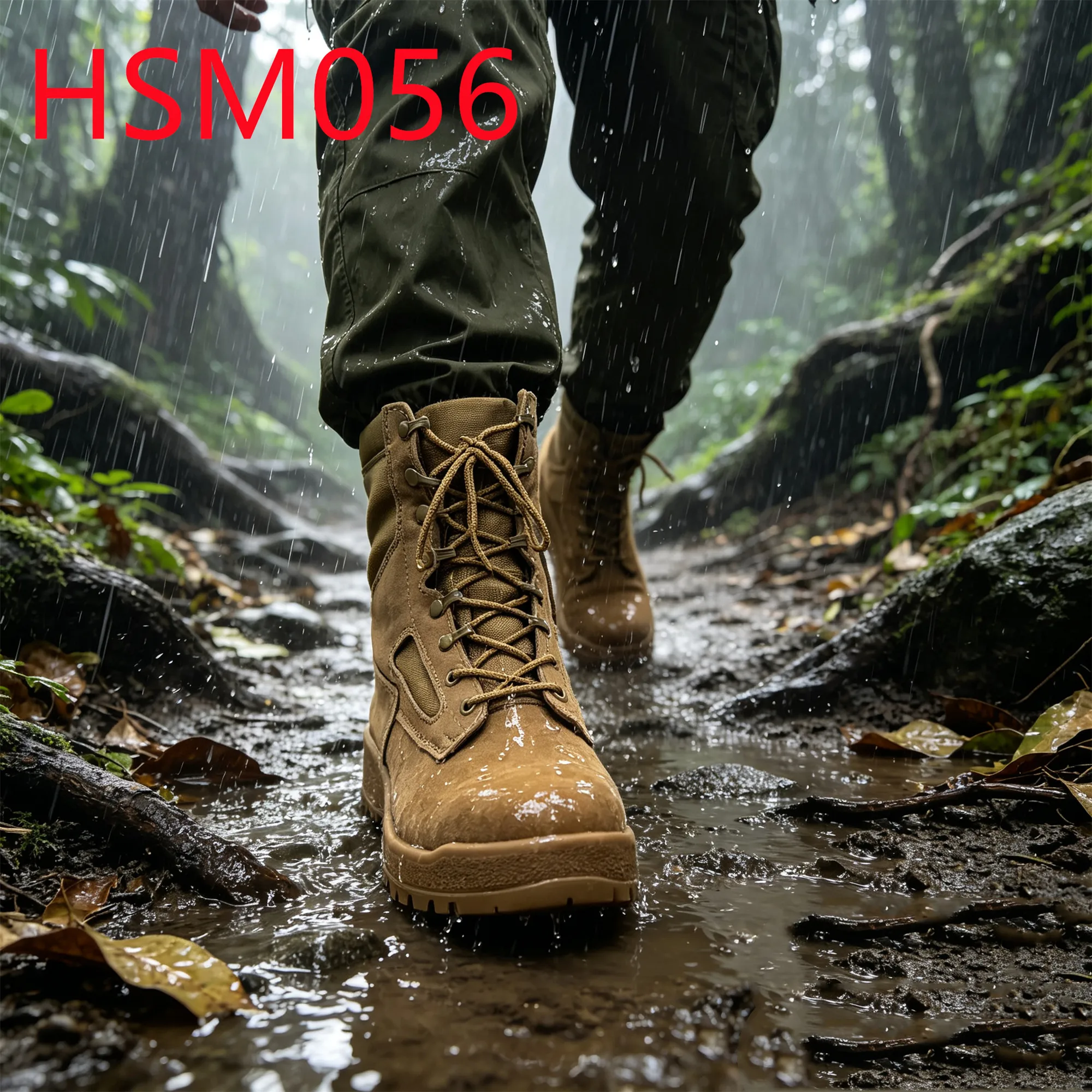 HY,nasty Conditions Hua Singh 8''Water-repellent Combat Boots Impact Proof Rubber Sole 5 Colors Tactical Boots for Retail HSM056