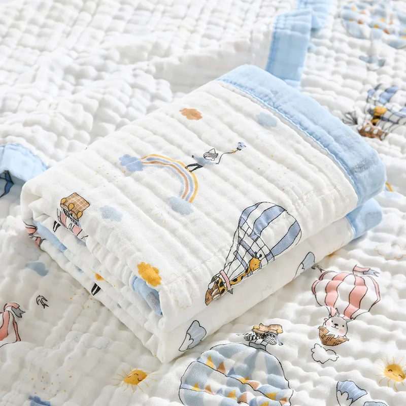 The Wee Bean - Baby Swaddle Blanket Muslin Cotton And Bamboo Baby Blanket Unisex Multipurpose Lightweight & Breathable 47 X 47 Inches Swaddle Blankets For Baby Boy And Girl - White Rabbit