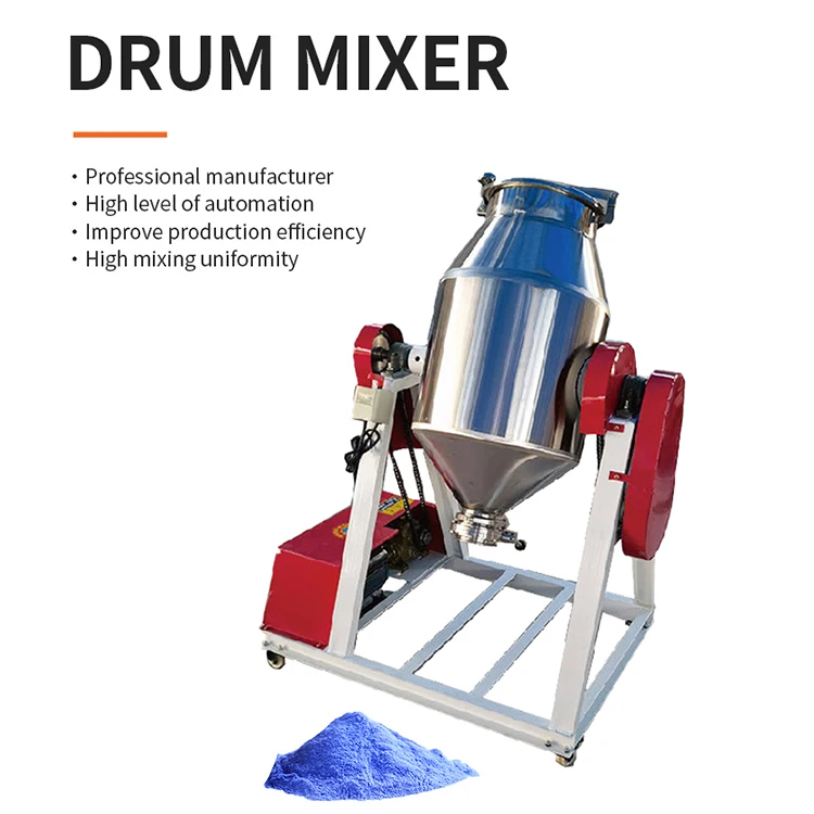 Best Selling Rotary Drum Blender 200l Powder Mixer Cake Mix Mixed