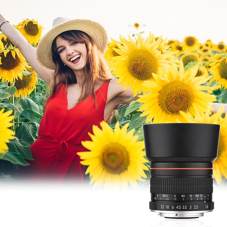 85mm F1.8 Large Aperture Medium Telephoto Full Frame Portrait Camera Lens Manual Focus for Scenery Architecture Product