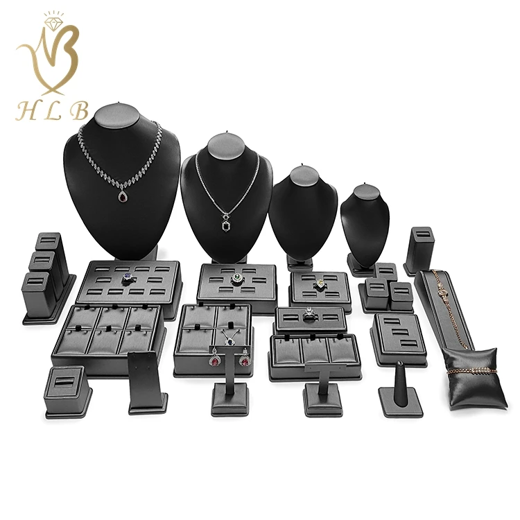Hlb Custom Leather Jewelry Displays Set Showcase Jewellery Display