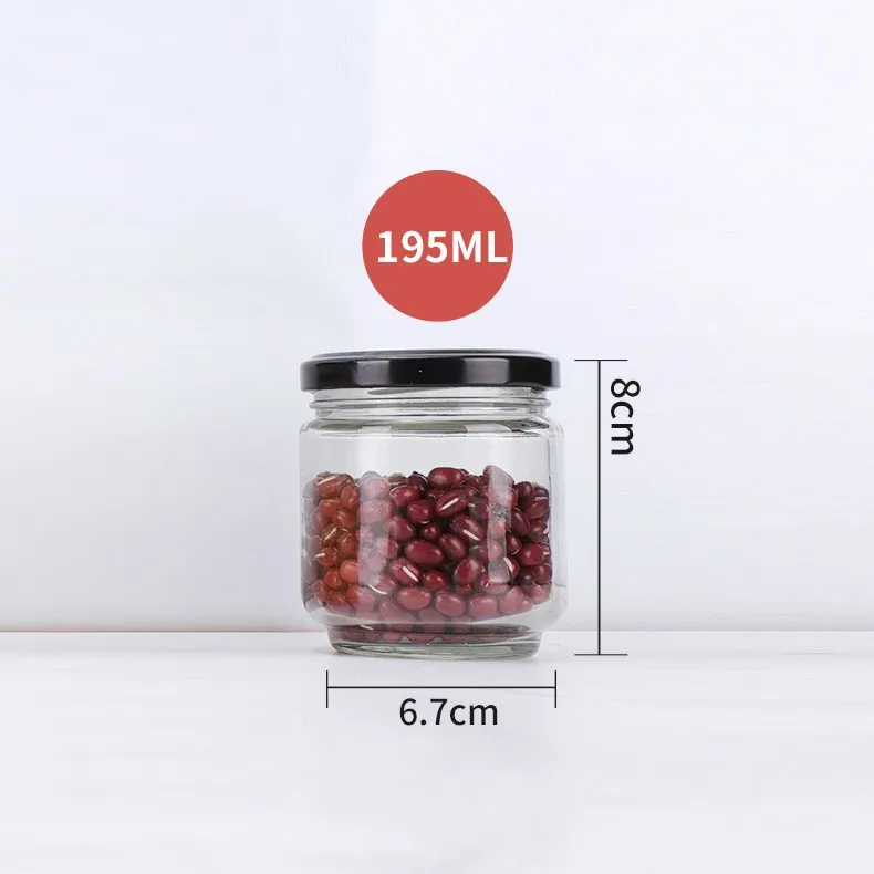 24oz Eco-Friendly Glass Jar 750ml Capacity Screw Cap Industrial Jam Honey Candy Storage Screen Printing Cylinder Shape 50ml