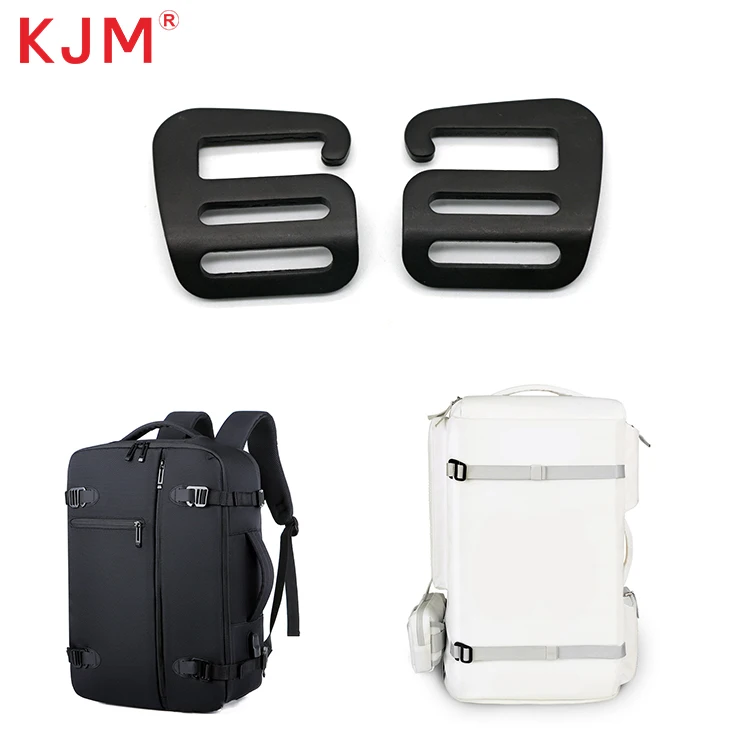 KJM Backpack Webbing Accessories Webbing Buckle 20mm 25mm Aluminum Metal G Hook Buckle